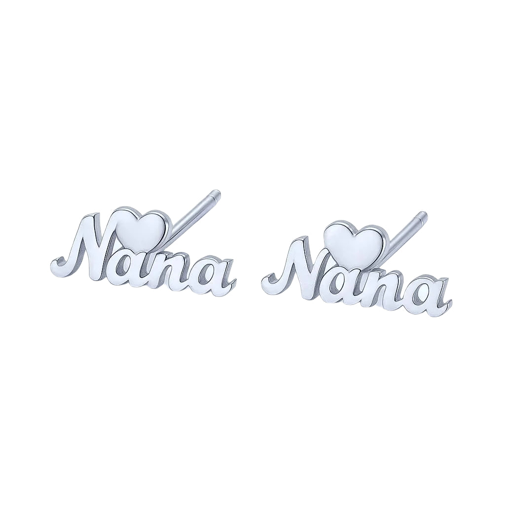 name earrings
