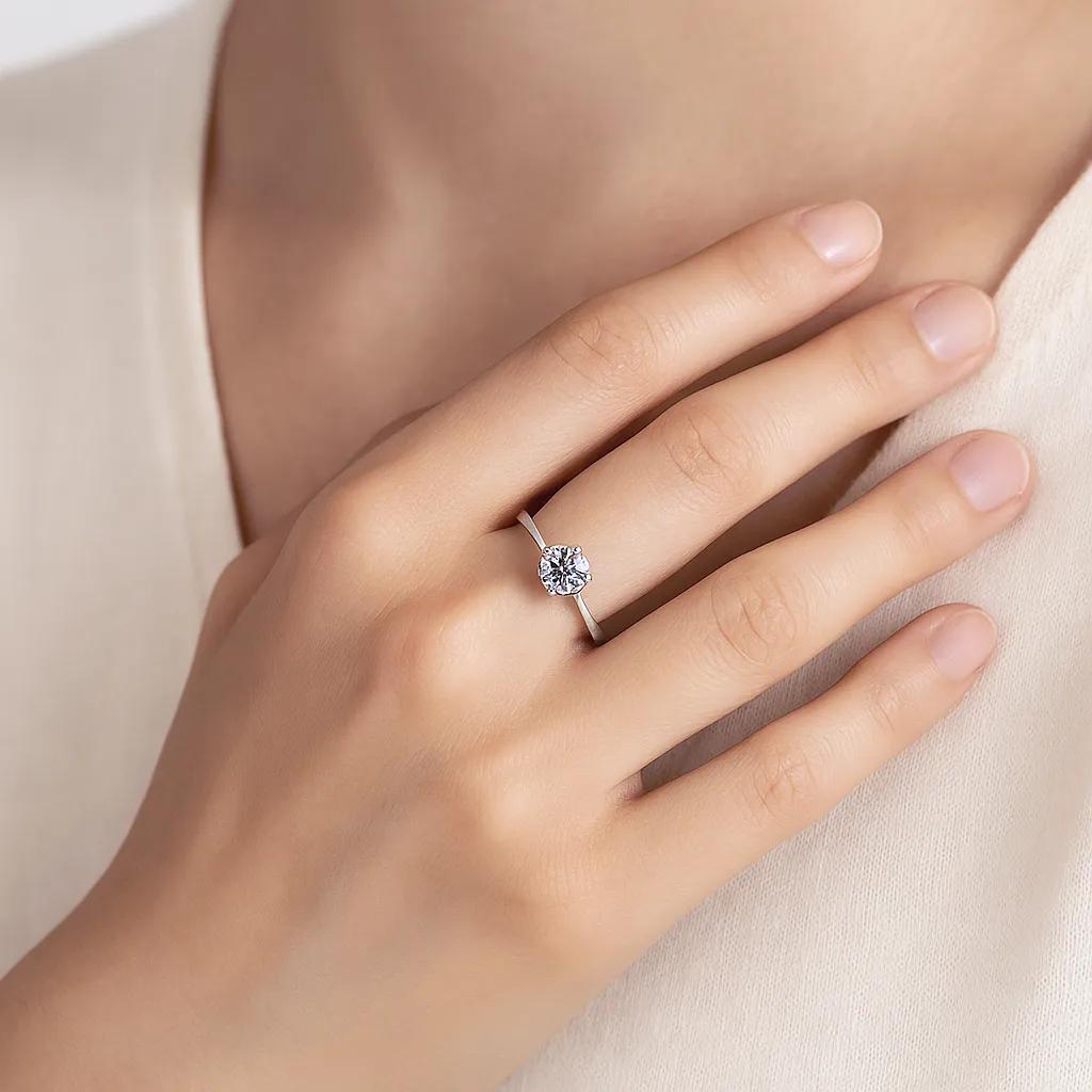 Moisanite Celestial Grace Solitaire Ring