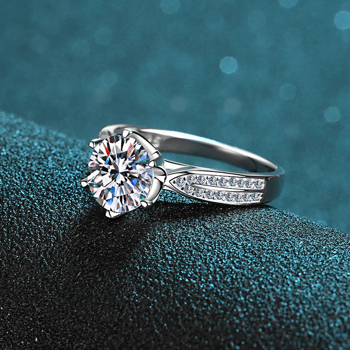 Moissanite Rings Promise Band Jewelry