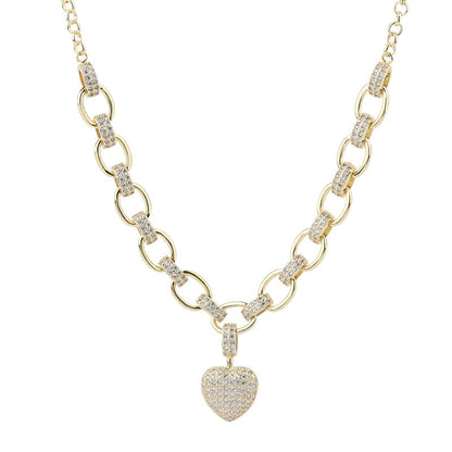 Heart-Shaped Necklace, Bracelet  and Set