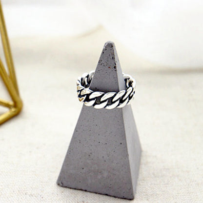 Fashion Personality Thai Silver Ring Female Simple Retro