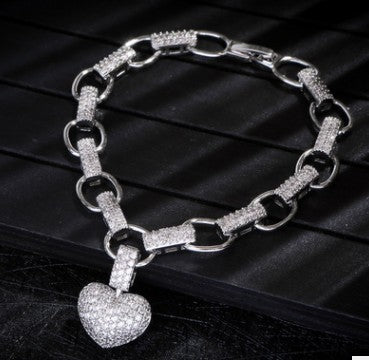 Heart-Shaped Necklace, Bracelet  and Set