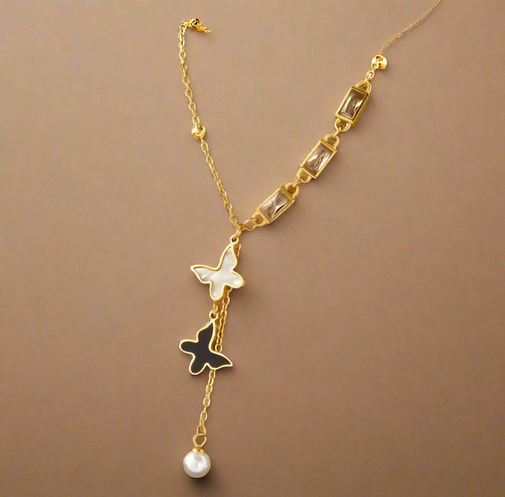 Double ButterflyWomen's Necklace.