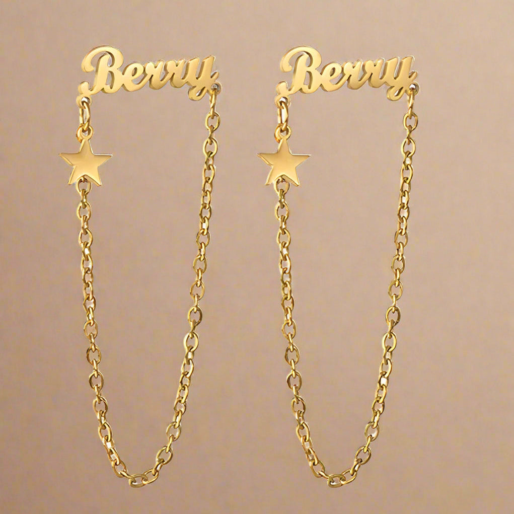 Stainless steel personalized earrings for women in various shapes