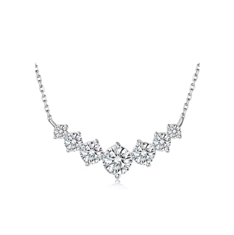 Moissanite Necklace for Woman Fine Jewely with Certificates.