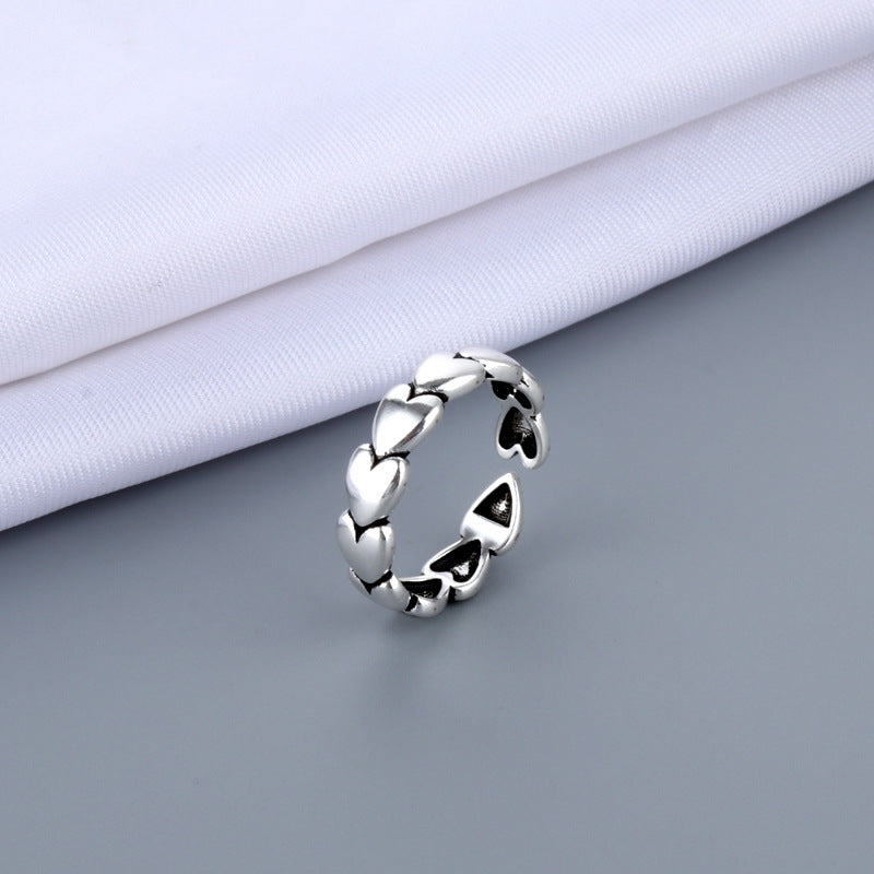 Fashion Personality Thai Silver Ring Female Simple Retro