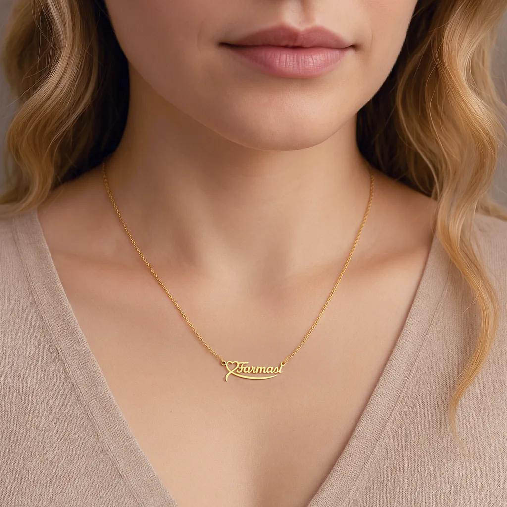 gold Farmasi necklace with delicate chain