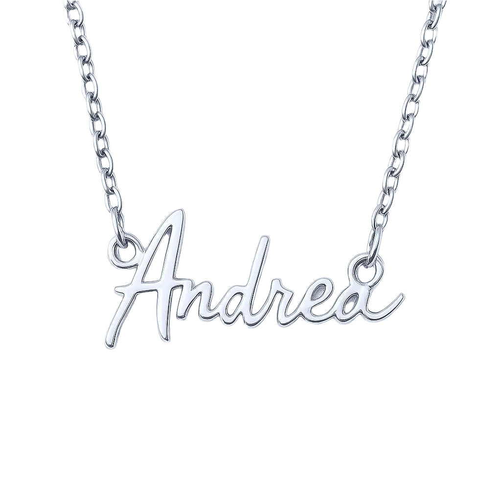 Silver name necklace