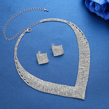 Luxurious Crystal Jewelry Sets.