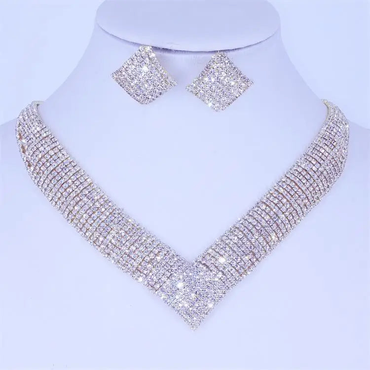 Luxurious Crystal Jewelry Sets.