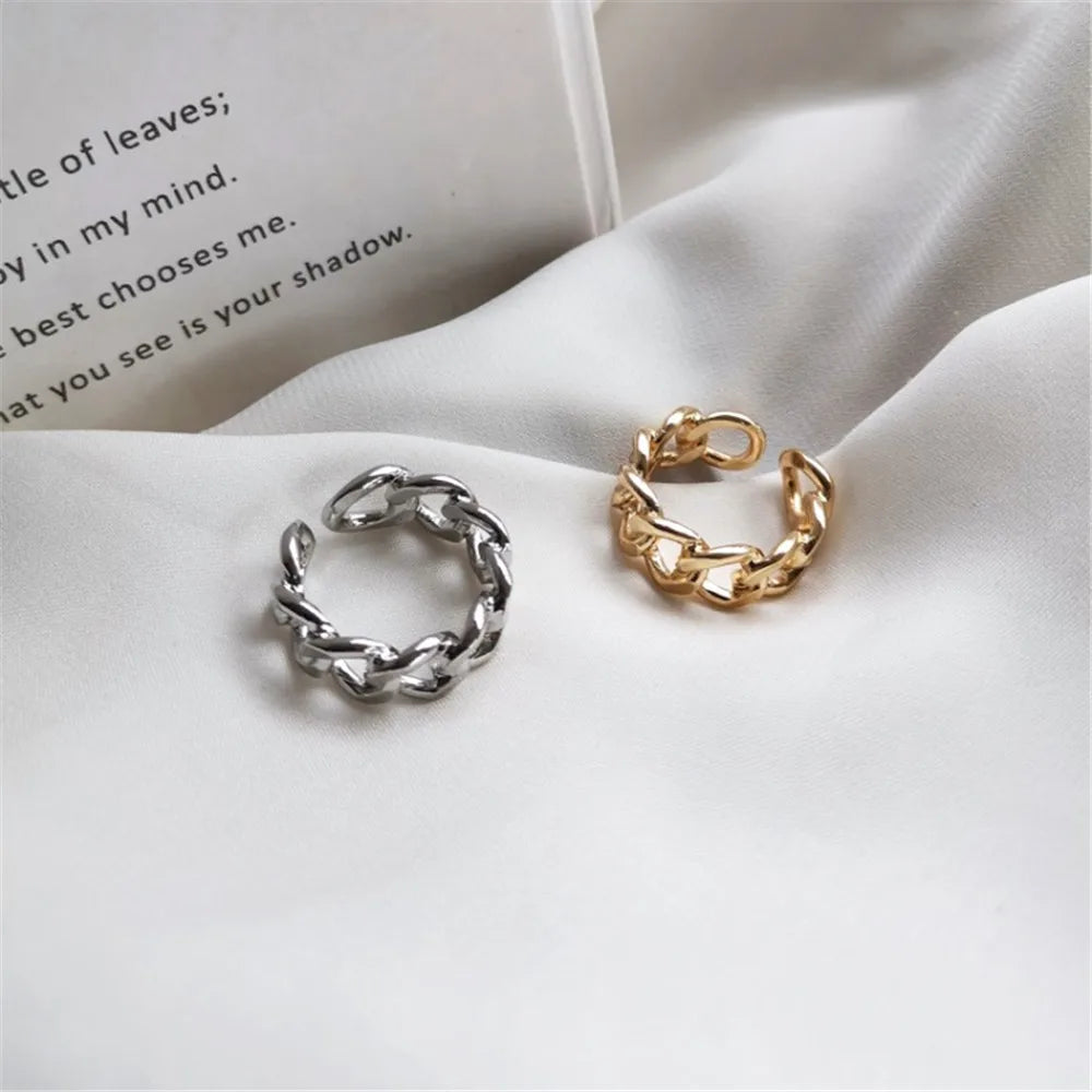 Fashion Personality Thai Silver Ring Female Simple Retro