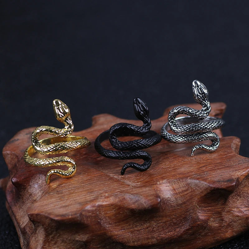 Retro Snake Ring Adjustable Opening