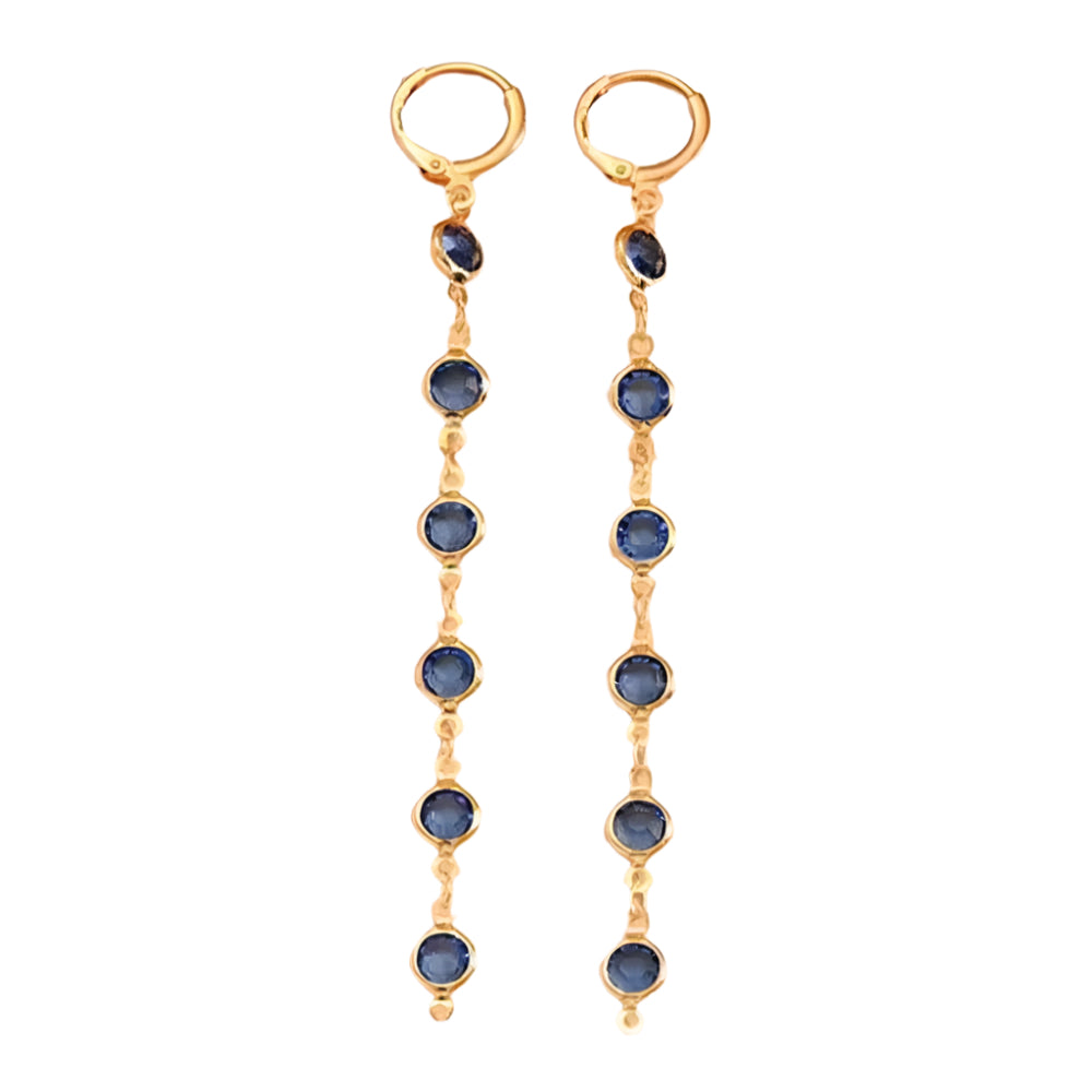Fashion  Crystal Drop Earrings Temperament Long Tassel Hanging Jewelry.