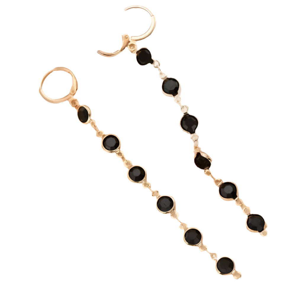 Fashion  Crystal Drop Earrings Temperament Long Tassel Hanging Jewelry.