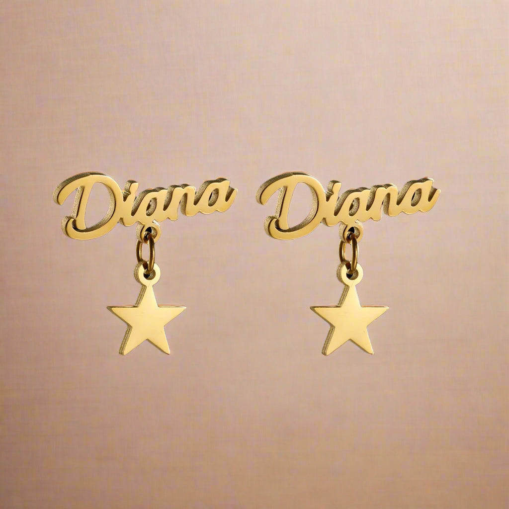 Example of StarScript™ font customization for name jewelry