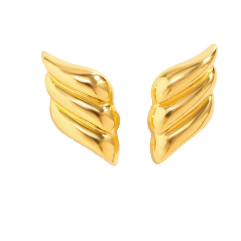Ripple Shine: Bold Textured Earrings