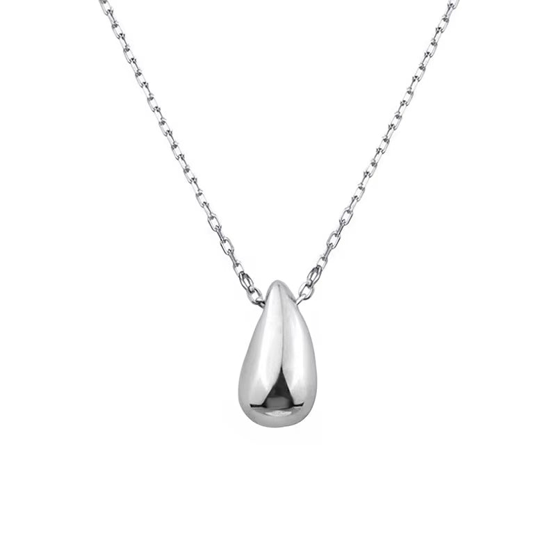  Sterling silver teardrop pendant on chain