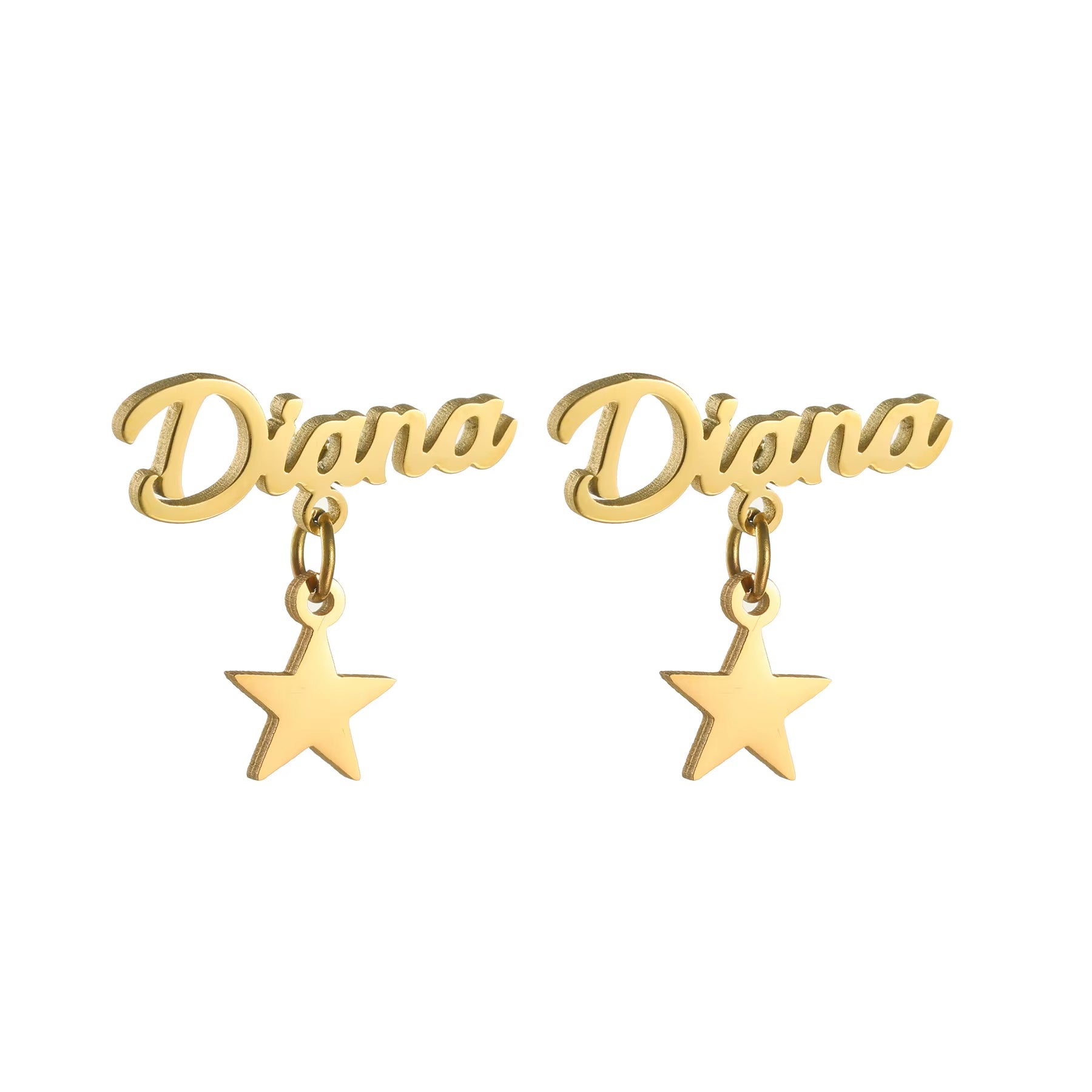 Example of StarScript™ font customization for name jewelry