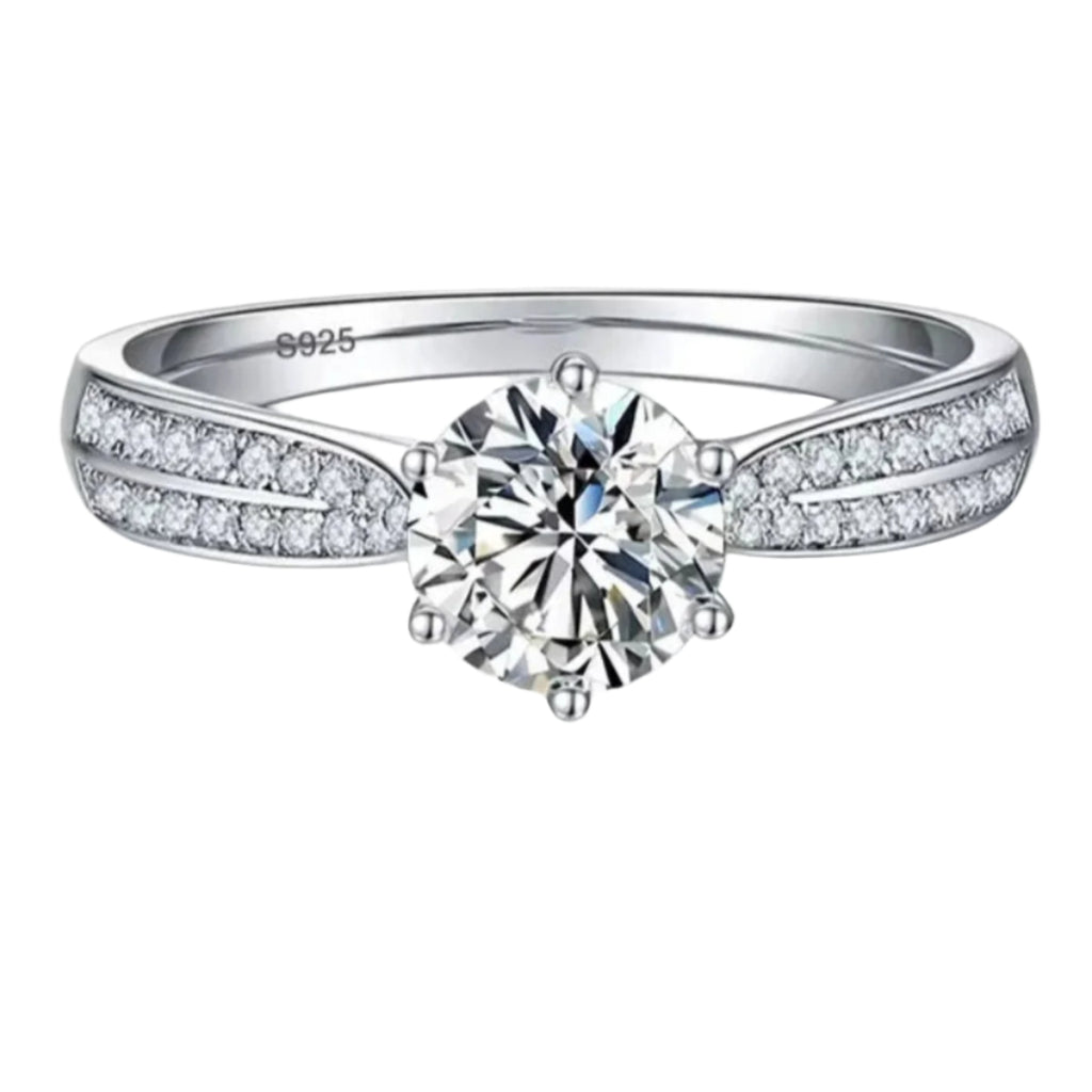 Moissanite Rings Promise Band Jewelry
