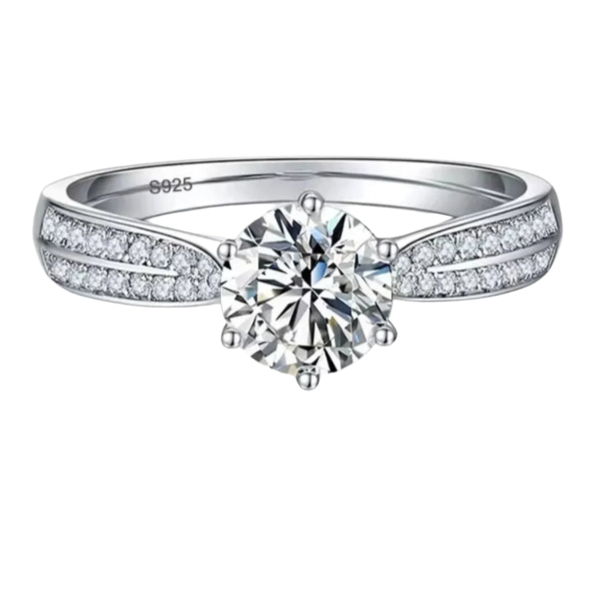 Moissanite Rings Promise Band Jewelry
