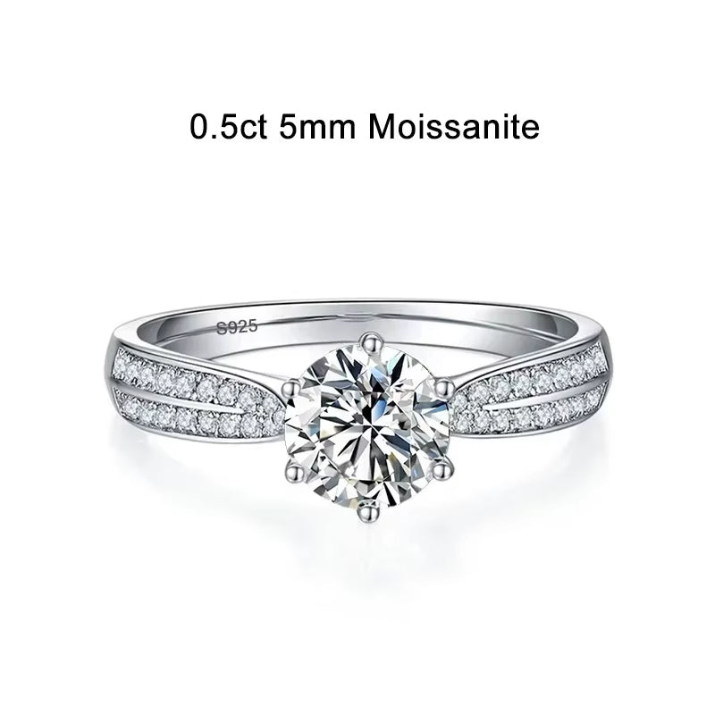 Moissanite Rings Promise Band Jewelry