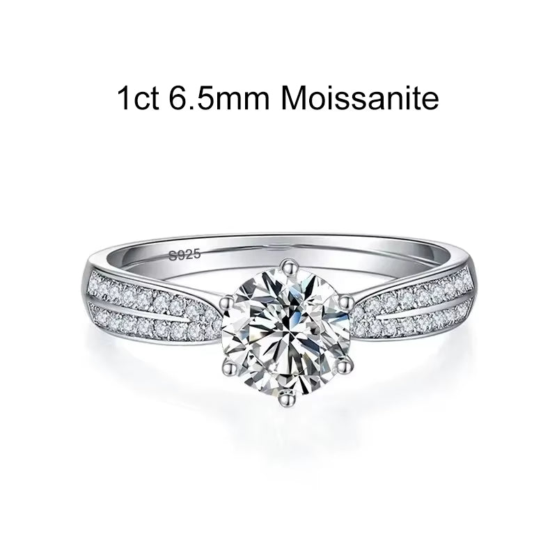 Moissanite Rings Promise Band Jewelry