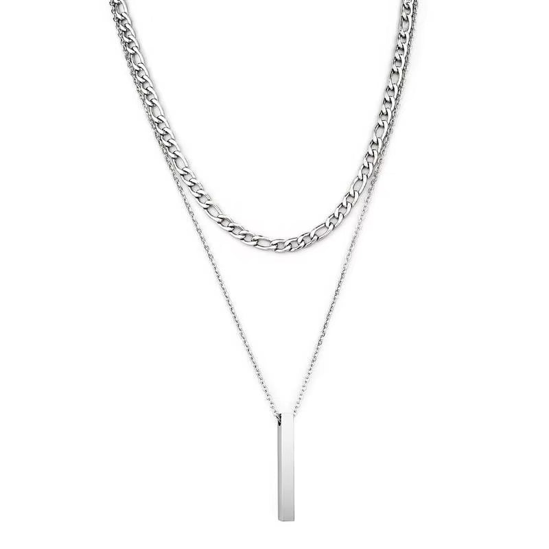Men’s Vertical Bar Pendant Necklace