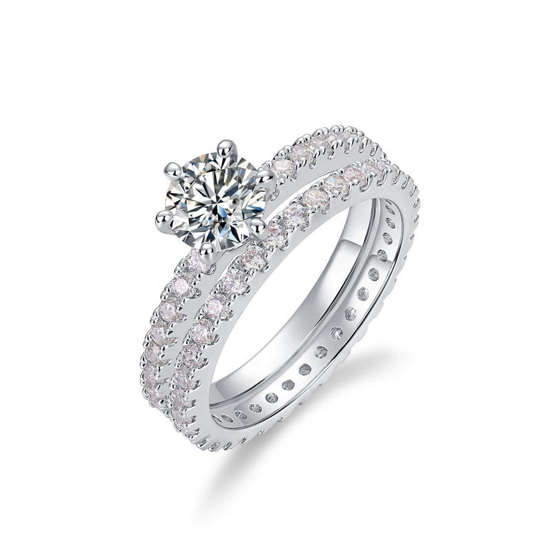  Detailed view of luxury sterling silver rings with sparkling gems