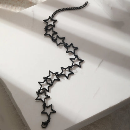 Bracelets Hollow Star Shape Chain Fashion Goddess Jewelry.