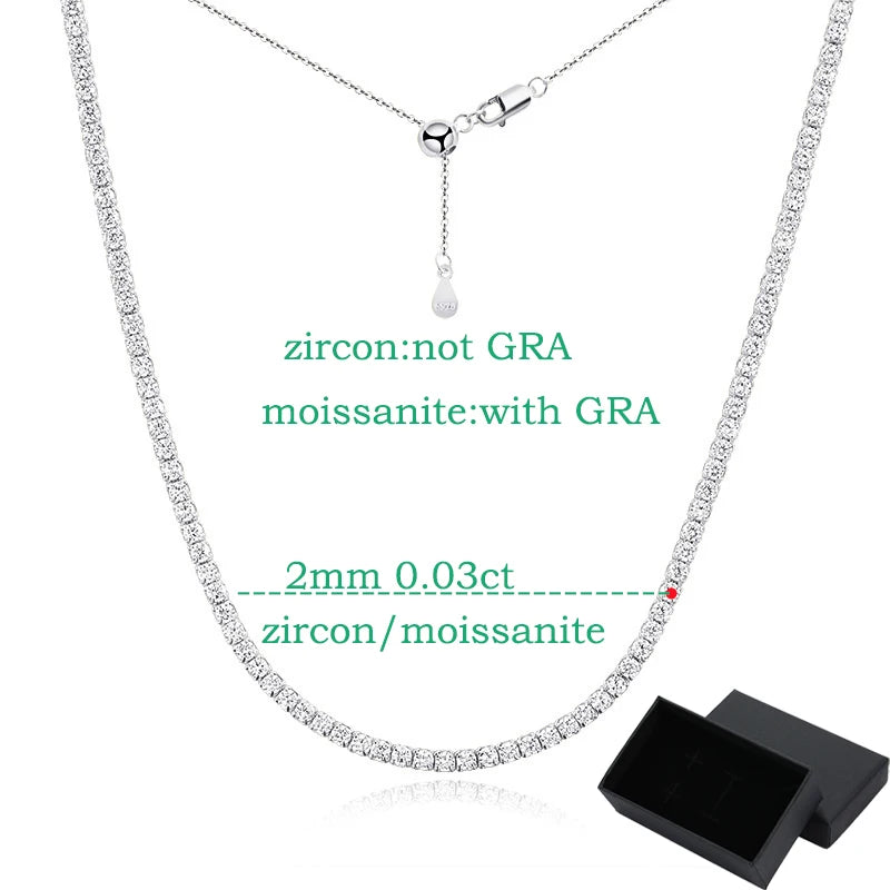 Sizing chart showing adjustable chain length (16–18 inches)