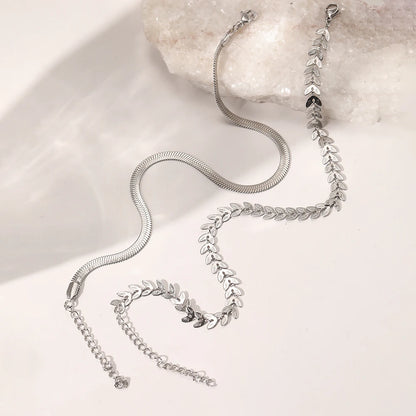 Snake Bones Chain Anklet Two-piece Set