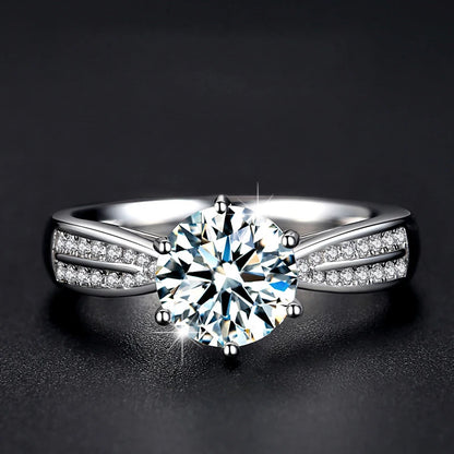 Moissanite Rings Promise Band Jewelry