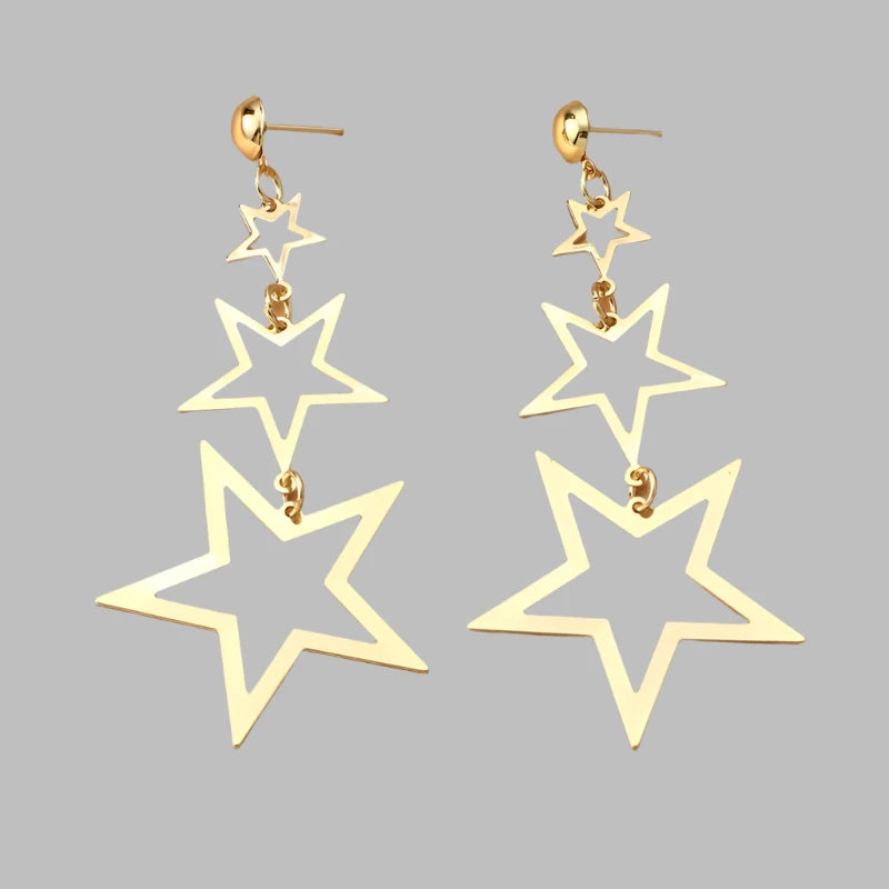 Five-pointed Star Long Earrings.