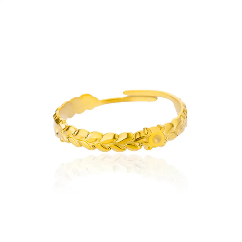 Whispered Elegance Gold Ring