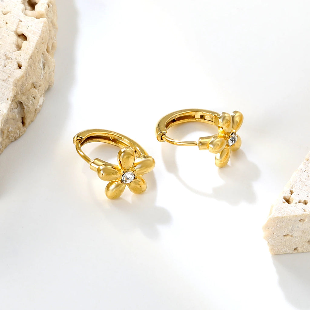 Daisy Crystal Mini Hoops