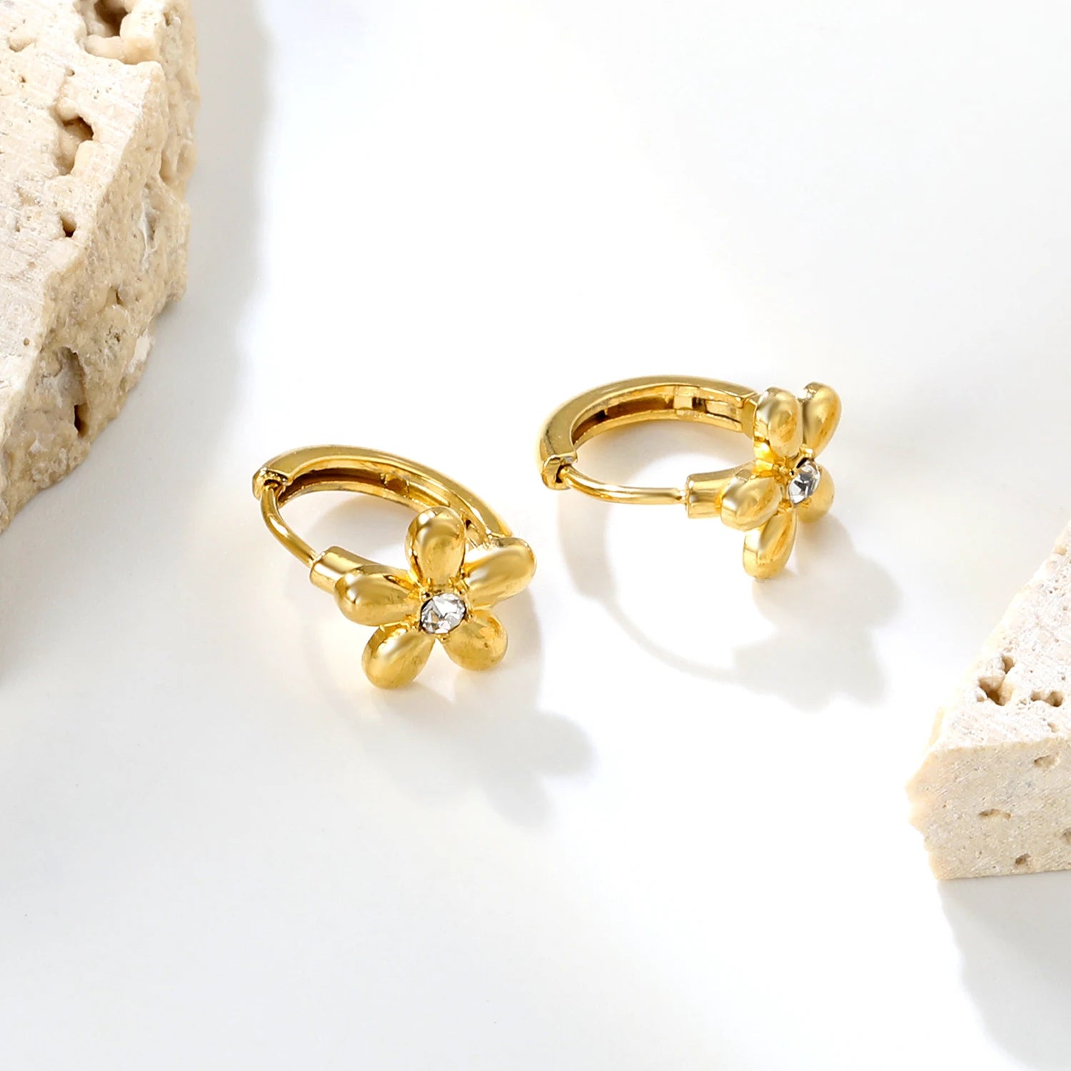 Daisy Crystal Mini Hoops
