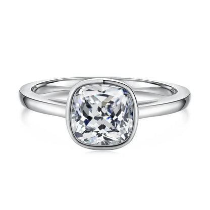 Trumium 2ct  Ring Cubic Zirconia High Carbon Diamond Jewelry.