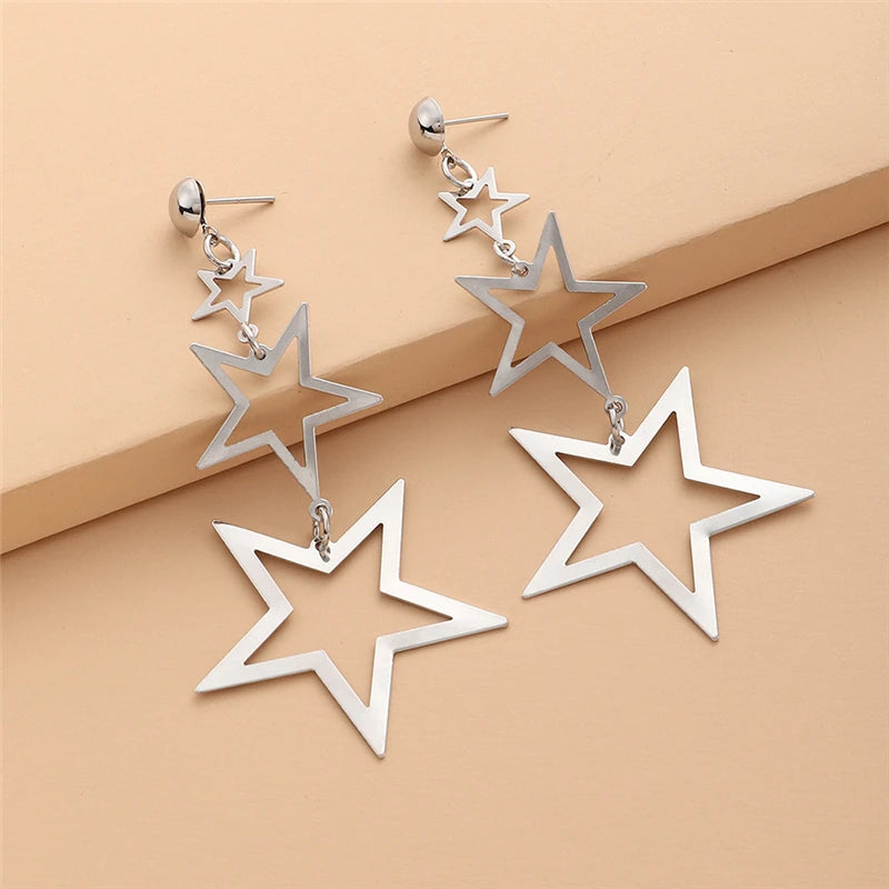 Five-pointed Star Long Earrings.