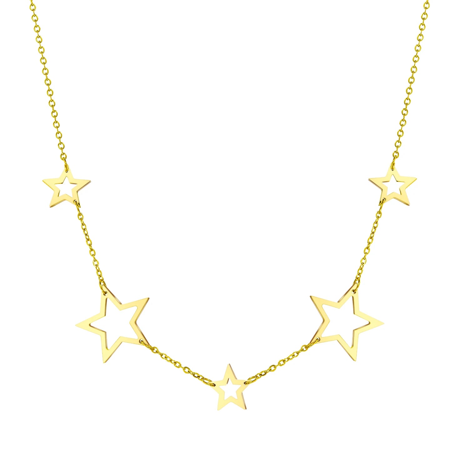  Trendy celestial-inspired gold necklace for women