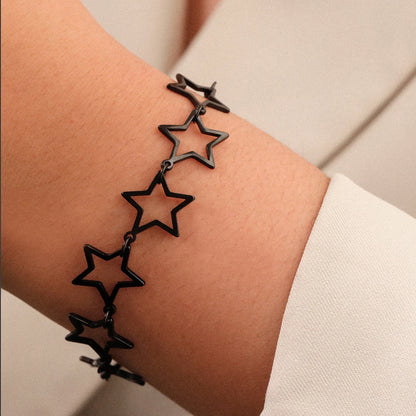 Bracelets Hollow Star Shape Chain Fashion Goddess Jewelry.