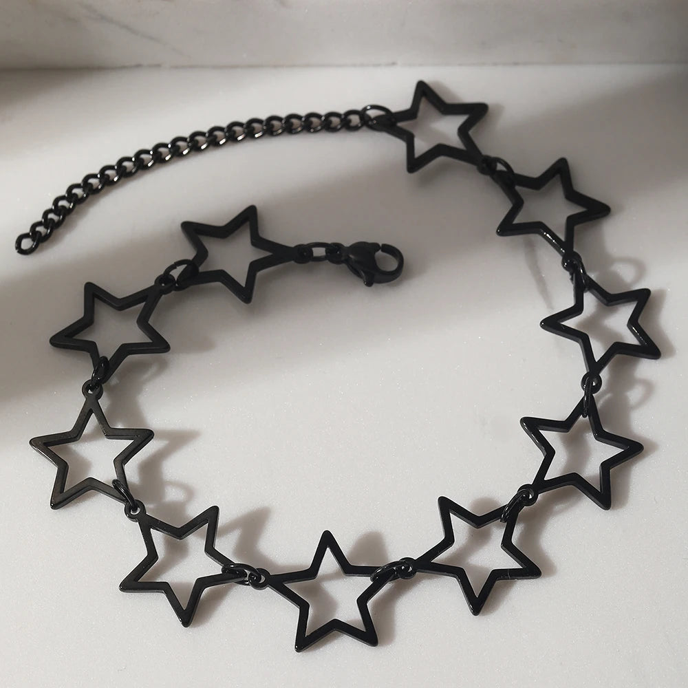 Bracelets Hollow Star Shape Chain Fashion Goddess Jewelry.