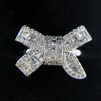 Diamond Style Little Bow Necklace