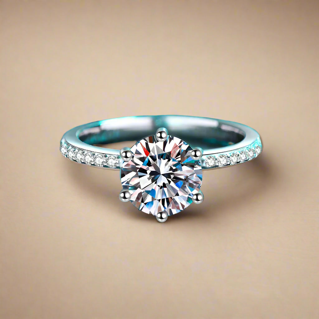 Ring presented in luxury gift box with GRA certificate visible