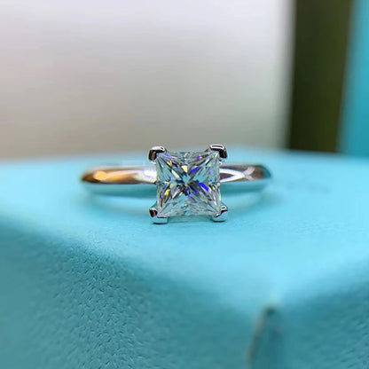 Princess Cut Moissanite Engagement Ring