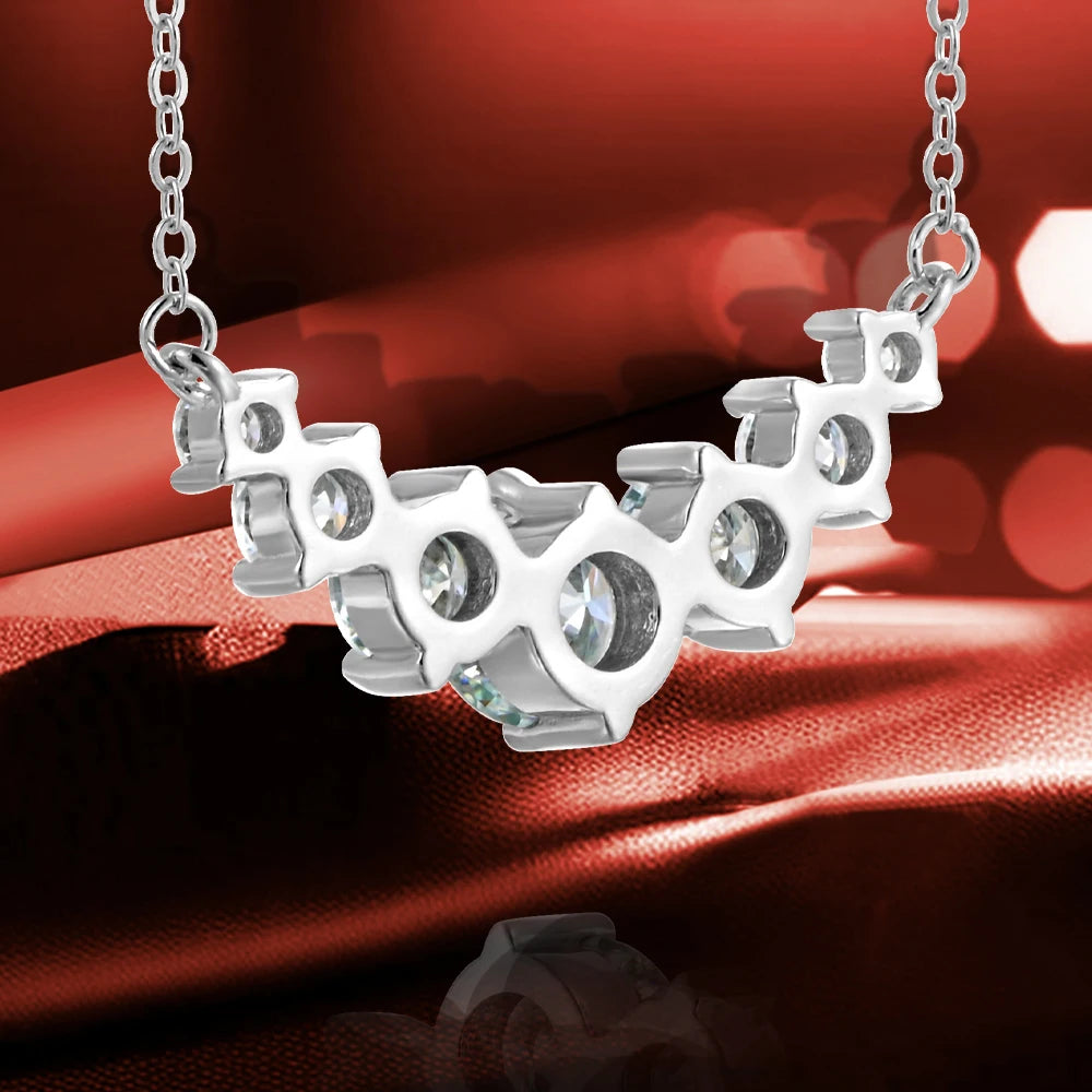 Moissanite Necklace for Woman Fine Jewely with Certificates.