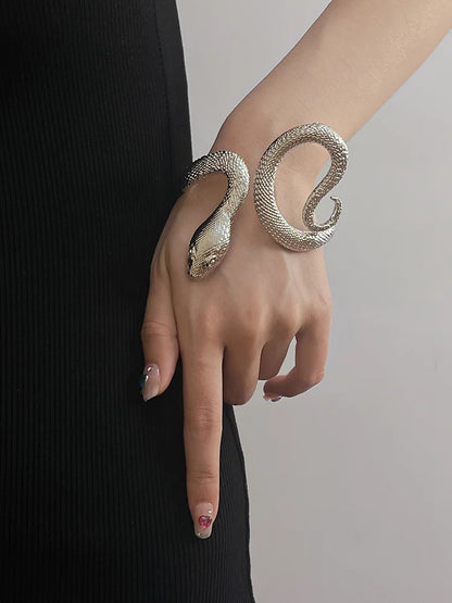 Snake-Shaped Open Bracelets.