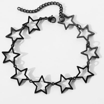 Bracelets Hollow Star Shape Chain Fashion Goddess Jewelry.