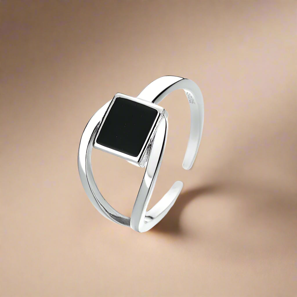 Modern geometric ring for women with minimalist desig