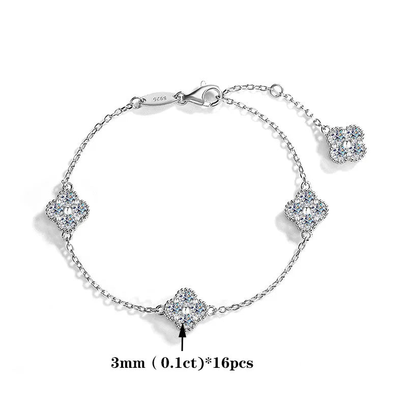 Moissanite Bracelet Сlover