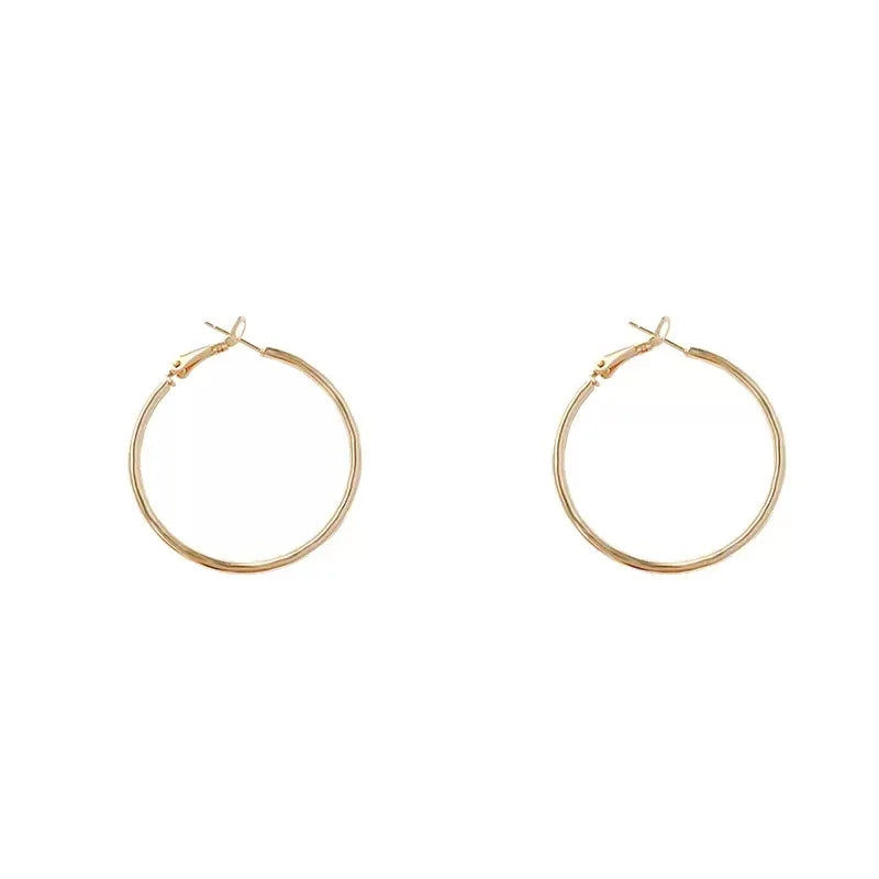 Elegant Geometric Circle Hoop Earrings.